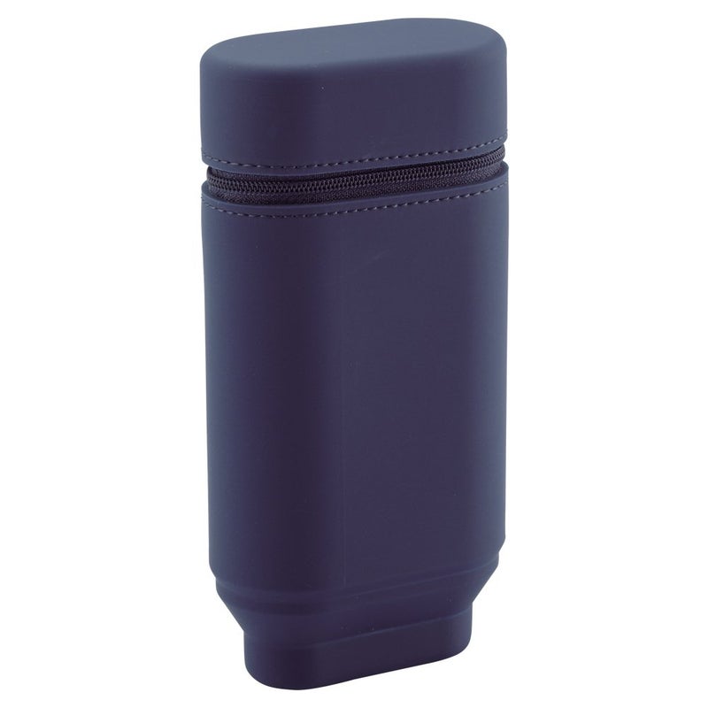 LIHITLAB LIHIT LAB A7695-11 Stand Pen Case, Oval Type, Large, Navy - Image 1